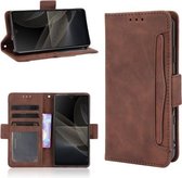 Voor Sony Xperia Ace II SO-41B Huid Voelen Kalf Patroon Horizontale Flip Lederen Case met Houder & Kaartsleuven & Fotolijst (Bruin)