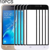 10 PCS Front Screen Outer Glass Lens voor Samsung Galaxy J1 (2016) / J120 (wit)