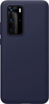 Voor Huawei P40 Pro NILLKIN Feeling Series schokbestendige vloeibare siliconen beschermhoes (blauw)