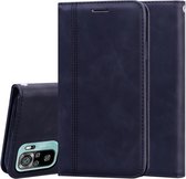 Voor Geschikt voor Xiaomi Redmi Note 10 Frosted Business Magnetische Horizontale Flip PU lederen tas met houder & kaartsleuf & lanyard (zwart)