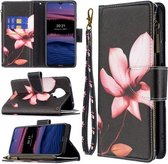 Voor Nokia G20 Gekleurde Tekening Patroon Rits Horizontale Flip Lederen Case met Houder & Kaartsleuven & Portemonnee (Lotus)