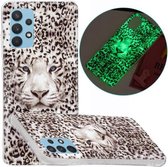 Voor Samsung Galaxy A32 4G Luminous TPU beschermhoes (Leopard Tiger)
