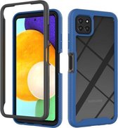 Voor Samsung Galaxy A22 5G Sterrenhemel Effen Kleur Serie Schokbestendige PC + TPU Case (Koningsblauw)