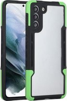 Voor Samsung Galaxy S21 5G TPU + pc + acryl 3 in 1 schokbestendige beschermhoes (groen)