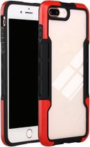 TPU + pc + acryl 3 in 1 schokbestendige beschermhoes voor iPhone 8 Plus / 7 Plus (rood)