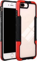 TPU + pc + acryl 3 in 1 schokbestendige beschermhoes voor iPhone 8 Plus / 7 Plus (rood)