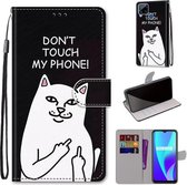 Voor OPPO Realme C15 / C12 / C25 / 7i (wereldwijd) / Narzo 20 / 30A Gekleurde tekening Cross Texture Horizontale flip PU lederen tas met houder & kaartsleuven & portemonnee & lanyard (middelv