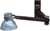 Industriële wandlamp met ijzeren kap 18cm. De lamp is uittrekbaar tot 65 cm. 215002062