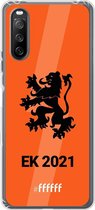 6F hoesje - geschikt voor Sony Xperia 10 III -  Transparant TPU Case - Nederlands Elftal - EK 2021 #ffffff