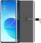 Voor OPPO Reno6 Pro 5G 0,3 mm 9H oppervlaktehardheid 3D gebogen oppervlak Privacyglasfilm: