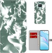 Voor Xiaomi Mi 10T Lite 5G Cloud Fog Pattern Horizontal Flip Leather Case met houder & kaartsleuf & portemonnee (donkergroen)