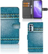 Wallet Book Case OPPO Find X3 Lite Telefoon Hoesje Jeans