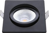 EcoDim - LED Spot - Inbouwspot - ED-10026 - 5W - Waterdicht IP54 - Dimbaar - Dim to Warm - Warm Wit 2000K-3000K - Mat Zwart - Aluminium - Vierkant - Kantelbaar - BSE