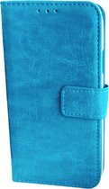 HEM hoes geschikt voor Samsung Galaxy S21 Ultra Aqua blauwe Wallet / Book Case / Boekhoesje/ Telefoonhoesje / Hoesje Samsung S21 Ultra met vakje voor pasjes, geld en fotovakje