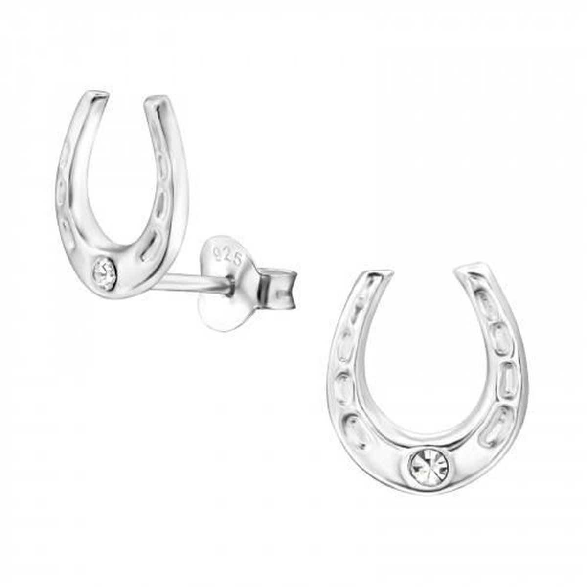 WeLoveSilver - Zilveren oorstekers - Hoefijzer design - 925 zilver