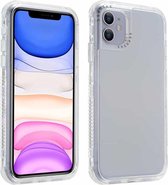 Voor iPhone 12 3 in 1 Dreamland PC + TPU effen kleur transparante rand beschermhoes (zilver)