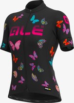 ALE S/S Jersey Butterfly Black Fietsshirt Dames - Maat M