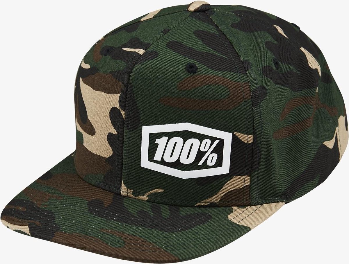 100% Snapback Hat MACHINE Camo