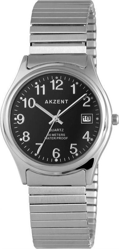 Akzent Exclusive Orologio da uomo nero argento analogico 2