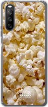 6F hoesje - geschikt voor Sony Xperia 10 III -  Transparant TPU Case - Popcorn #ffffff