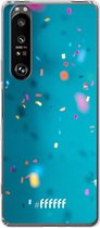 6F hoesje - geschikt voor Sony Xperia 1 III -  Transparant TPU Case - Confetti #ffffff