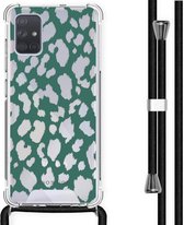 iMoshion Design hoesje met koord voor de Samsung Galaxy A71 - Luipaard - Groen