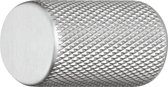 Meubelknop van aluminium, RVS-kleurig, 17 mm