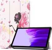 Case2go - Hoes voor de Samsung Galaxy Tab A7 Lite (2021) - Tri-Fold Book Case - Flower Fairy