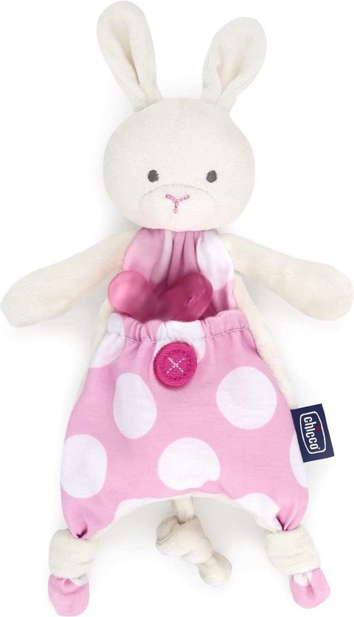 Goedkoopste Chicco Fopspeenhouder Junior 12,5 Cm Pluche Roze/wit