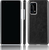 Voor Huawei P40 Pro + / P40 Pro Plus schokbestendig Litchi Texture PC + PU-hoesje (zwart)