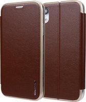 Voor iPhone XR CMai2 Linglong-serie PC + PU horizontale flip lederen tas met houder en kaartsleuf (bruin)