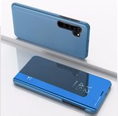 Voor Xiaomi Mi CC9 Pro vergulde spiegel horizontale flip lederen tas met houder (blauw)