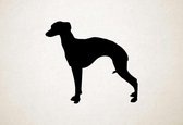 Silhouette hond - Whippet - XS - 25x28cm - Zwart - wanddecoratie