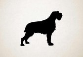 Silhouette hond - Wirehaired Pointing Griffon - Ruwharige wijzende Griffon - M - 60x71cm - Zwart - wanddecoratie