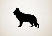 Silhouette hond - Shiloh Shepherd Dog - Shiloh Herdershond - M - 60x77cm - Zwart - wanddecoratie