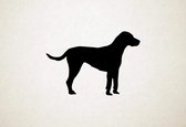 Silhouette hond - Black And Tan Virginia Foxhound - L - 75x109cm - Zwart - wanddecoratie