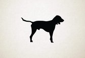 Silhouette hond - Berner Laufhund - Berner Laufhund - M - 57x90cm - Zwart - wanddecoratie