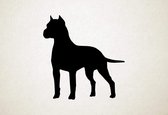 Silhouette hond - Brazilian Dogo - Braziliaanse Hondo - S - 47x45cm - Zwart - wanddecoratie