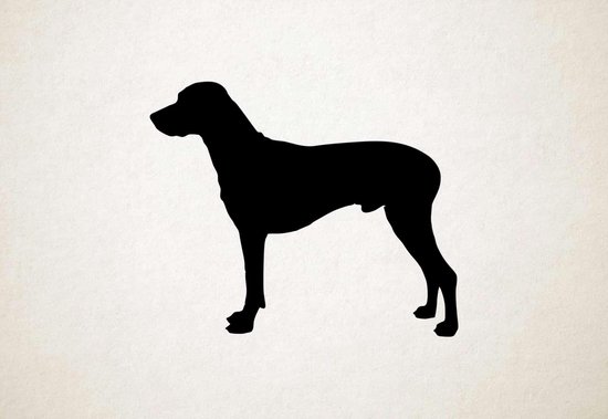 Silhouette hond - Rhodesian Ridgeback - S - 45x55cm - Zwart - wanddecoratie