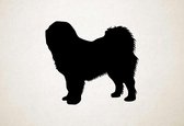 Silhouette hond - Moscow Water Dog - Moskou Waterhond - M - 60x67cm - Zwart - wanddecoratie