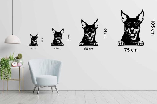 Décoration murale - Chien - Australian Kelpie 2 - XS - 29x21cm - Chêne - décoration murale - Line Art