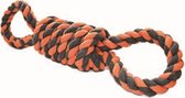 Happy pet nuts for knots extreme spoel 8 vorm tugger grijs / oranje - 55x11x11 cm - 1 stuks