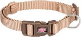 Trixie halsband hond premium karamel beige - 22-35x1 cm - 1 stuks