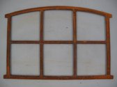 Wanddecoratie - Gietijzeren raam - Stalraam Rustiek Roest - 60 cm hoog