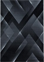 Modern laagpolig vloerkleed Costa - zwart 3522 - 140x200 cm