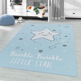 Kinderkamer vloerkleed Play - Twinkle Star - blauw - 120x170 cm