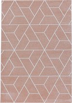 Modern laagpolig vloerkleed Efor - roze 3715 - 160x230 cm