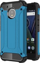 Voor Motorola Moto G (5e gen.) Magic Armor TPU + pc-combinatiebehuizing (blauw)