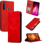 Voor Xiaomi Redmi Note 8T Retro Skin Feel Business Magnetische horizontale flip lederen tas (rood)