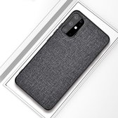 Voor Galaxy S20 Ultra schokbestendige doektextuur PC + TPU beschermhoes (zilver essen)